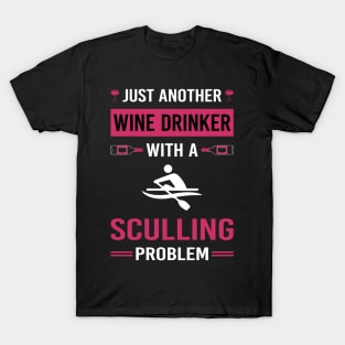 Wine Drinker Sculling T-Shirt